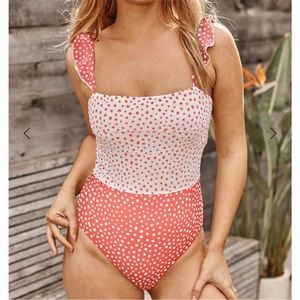 SUMMERSALT The Ruffle Oasis Coral Dot